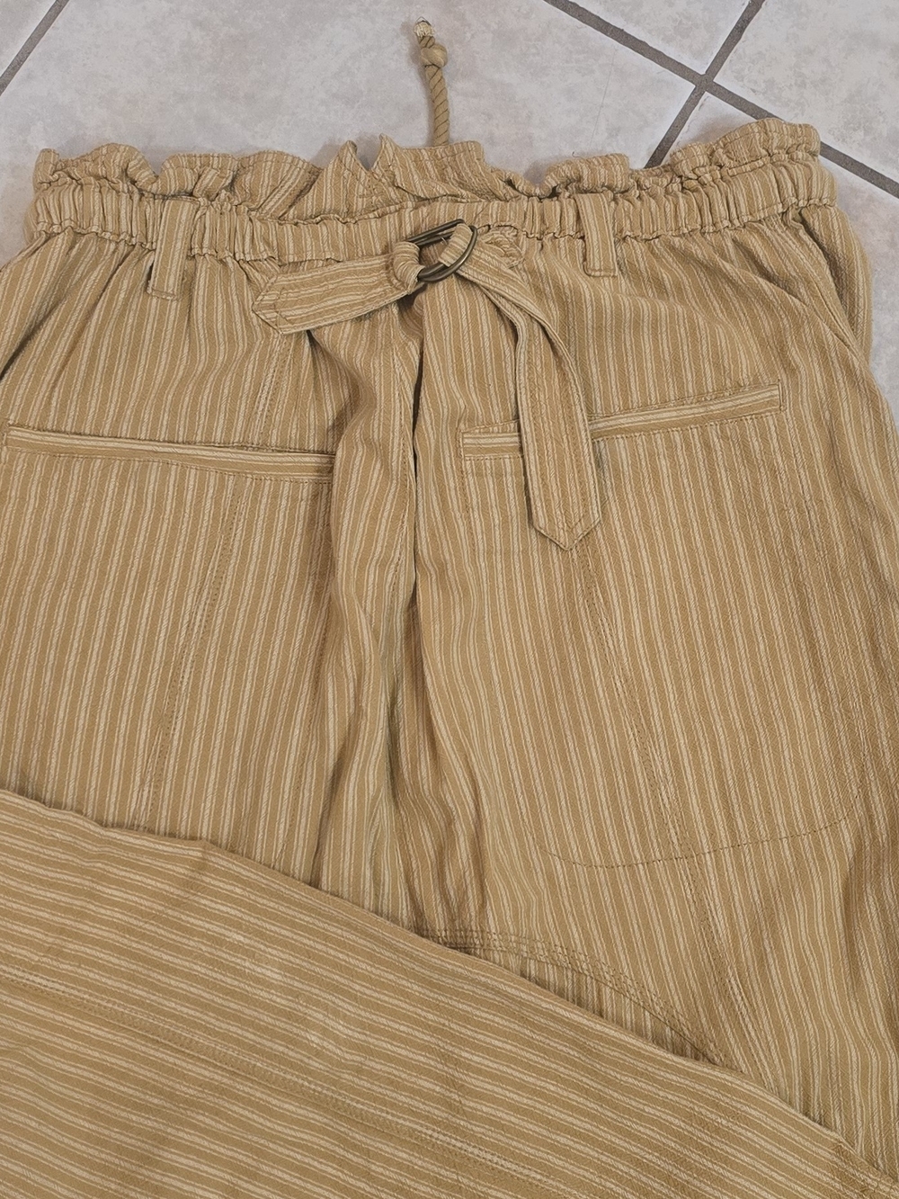 Free People Mustard Yellow Cropped Drawstring Harem Pants - Picture 4 of 4